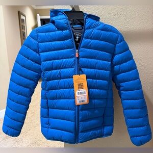 NWT Save The Duck Kids Boys Girls Dony Puffer Jacket Blue Size 12